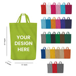 Handle Non-Woven Tote Bag 15x20 with 2 Inch Bottom Gusset