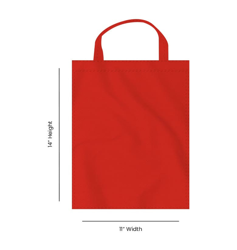 Customized Promotional Shopper Totes | Full Color Design |Non-Woven Pet Material - Qty: 12