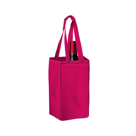 Reusable 1-Bottle Wine Tote Bags 5x11x5 with Bottom Gusset