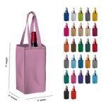 Reusable 1-Bottle Wine Tote Bag-5x11x5 with Bottom Gusset | Custom Printed Wine Totes