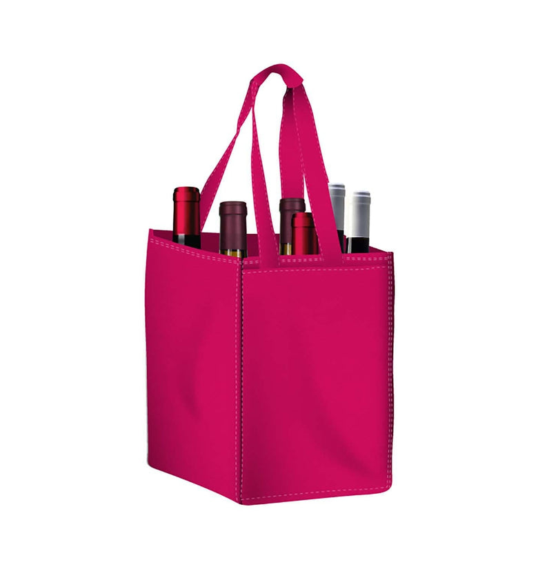 Reusable 6-Bottle Wine Tote Bag