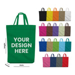 Handle Custom Non-Woven Tote Bags with 2 Inch Bottom Gusset