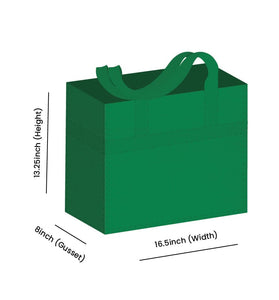 Large Reusable Non-Woven Grocery Tote Bags 16x13.25x8